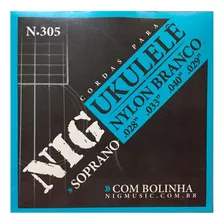 Encordoamento Ukulele Nig Nylon Branco Soprano 4 Cordas