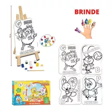 Kit Pintura Galinha Pintadinha Infantil + Brinde Dedoche