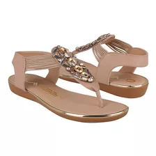 Sandalias Dama Clasben Martha Simipiel Beige