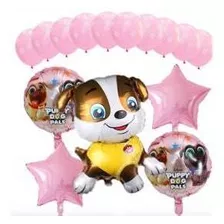 Globo Puppy Dogs Fiesta Cachorrita Latex Rosado 