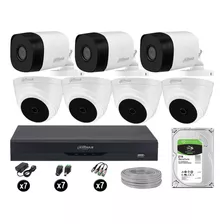 Cámaras Seguridad Dahua Kit 7 5mp + Disco 2tb Completo Hdmi