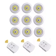 Kit 9 Lampada Spot Led Luminaria Controle Sem Fio Remoto 15w Cor Branco 4.5