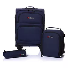 Kit De Mala Lancheira Estojo Masculina E Feminina Speedy Pack 326 Cor Azul Xtrem Samsonite