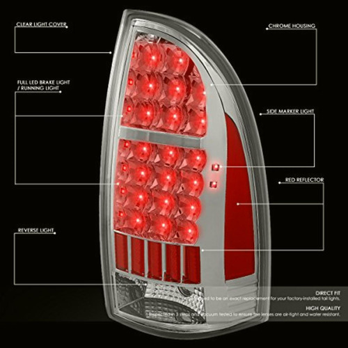 Dna Motoring Tl-ttac05-led-ch-cl Conjunto De Luz Trasera Led Foto 2