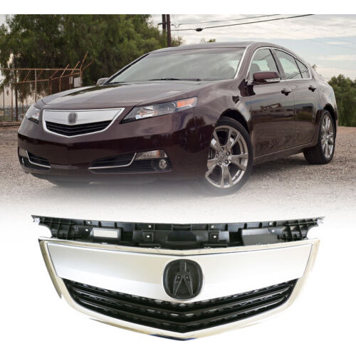 Fit 2012-2014 Acura Tl Front Bumper Grille Grill W/chrom Rrx Foto 7