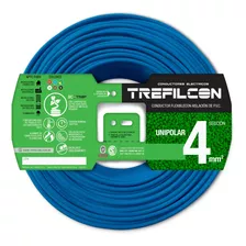 Cable Electrico Trefilcon Certificado Unipolar 1x4mm X 100m Cubierta Celeste