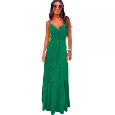 Vestido Em Viscose Longo De Amarrar 206 