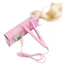 Mini Plancha Alisadora Y Rizadora De Viaje P/ Cabello-rosa