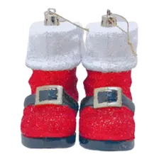 1 Par De Sapatos Papai Noel Pendente Enfeite Árvore De Natal