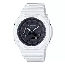 Reloj Casio G Shock Ga-2100-7a Original Para Hombre Color De La Correa Blanco Color Del Bisel Blanco Color Del Fondo Negro