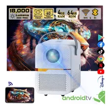 Proyector Cañon Android Tv Led 18000 Lumen Portatil Wifi Bt