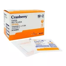 Gasa Estéril No Tejida 5 X 5 Cm Cranberry - Caja 50 Sob X 2