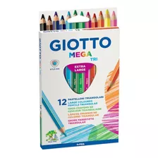 Lapiz Giotto Mega Tri - 12 Colores