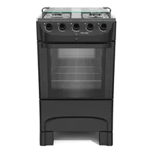 Fogão Mueller Mfi4bb 4b Automático Inox Forno 48,1l Bivolt Cor Preto Fosco 110v/220v