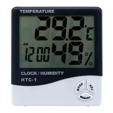 Termômetro Higrômetro De Máxima E Mínima Digital Relógio