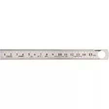 Régua Graduada 15cm Aço Inox 150mm 5,90 Pol. Metal Vonder