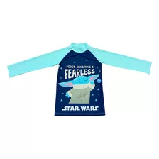 Remera Uv Malla Infantil Baby Yoda Manga Larga Varios Talles