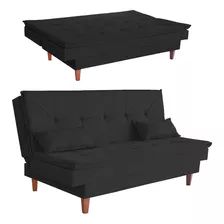 Sillón Sofa Poltrona Reclinable Living En Suede Compramas Color Negro Diseño De La Tela Liso