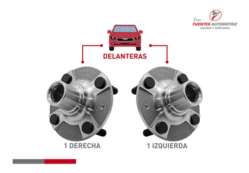 Par 2 Maza Muon Rueda Delant Para Hyundai I10 2019 S/abs Foto 2