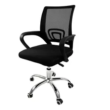 Silla Para Pc Respaldo Oficina Ejecutiva Ergonomica Color Negro Material Del Tapizado Poliéster