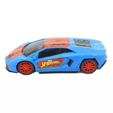 Carrinho Spider Man Homem Aranha Controle Remoto - Candide Cor Azul E Vermelho