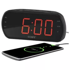 Coby Reloj Despertador Digital Dual Con Radio Fm, Pantalla L