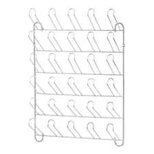 Escorredor Suporte Parede Cromado Para 30 Copos