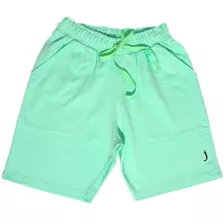 Bermuda Infantil Jokenpô Malha Masculina Verde Água