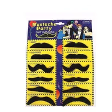 Bigode Postiço Falso - Kit 12 Unidades - Fantasias Barba