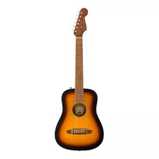 Guitarra Fender Acustica Redondo Mini Con Funda 3/4 Msi Color Sunburst