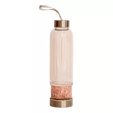 Botella Agua Cuarzo Rosa Curativa Gemoterapia Elixir Cristal