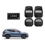 Kit Tapetes 3pz Logo Hyundai Santa Fe 2014 - 2016 2017 2018