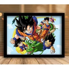 Quadro Dragon Ball Z Gohan Super Sayajin 2 Moldur E Vidro A3