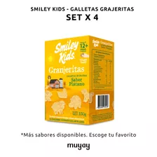 Pack X4u - Galletas Para Niños Smiley Kids