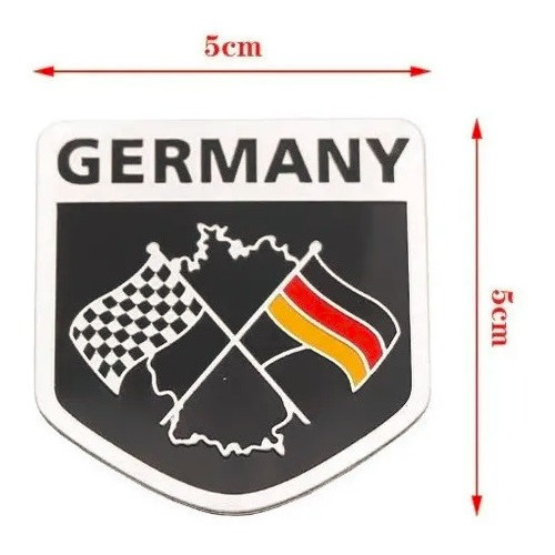 Emblema Bandera Alemania Aluminio P/ Volkswagen Audi Bmw Vw Foto 2