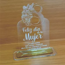 Galvano Acrilico Dia De La Mujer 8m Perzonalizado