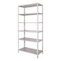 Estante De Aço Industrial 40cm 6 Bandejas Coluna Inteira Cinza