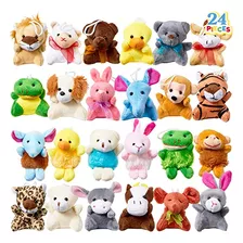 Joyin Toy, Paquete De 24 Mini Animales De Peluche Surtidos (