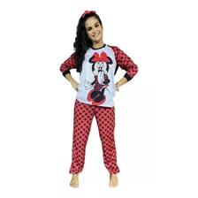 Pijama Longo Feminino Minnie (adulto Infantil)