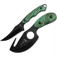 Juego De Dos Piezas Elk Ridge Hunting Knife, Borde Recto De