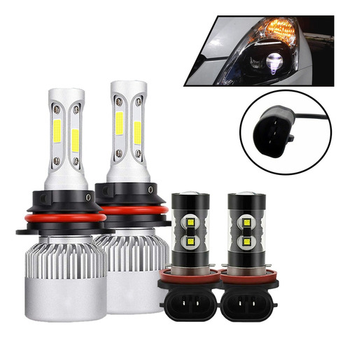 X Kit Luces Led Para Suzuki 8000lm Luz Alta/baja+luz Niebla