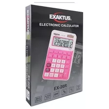Calculadora Exaktus Ex-20r Rosa 12 Digitos