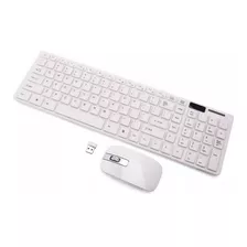 Kit Teclado + Mouse Slim Sem Fio Wireless Keyboard Dock 2.4g