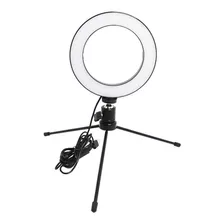 Anillo Aro Luz Lámpara Led Fotografía 16cm Trípode 15cm