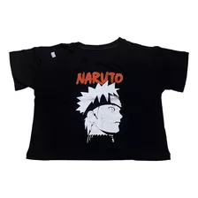 Cropped Naruto Raposa Baby Look Blusinha Feminina De Anime