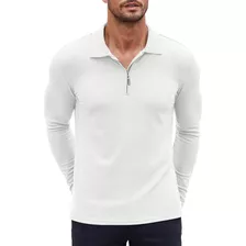 Coofandy Camiseta Ajustada Para Hombre Polo Elástico De Mang