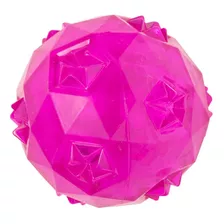 Bolinha Para Pet Espinho Diamond Grande Rosa C/ Apito Jambo