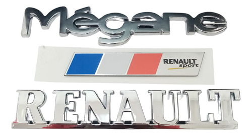 Foto de Emblemas Renault, Megane 1, Plaqueta Renault Sport Baul. 