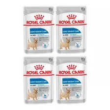 Kit 4 Unidades Ração Sachê Light Weight Care 85g Royal Canin