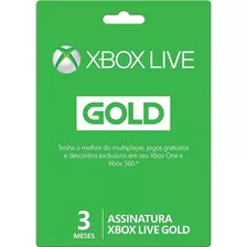 Xbox Live Gold 3 Meses - Xbox One/xbox Series - Codigo 25dig